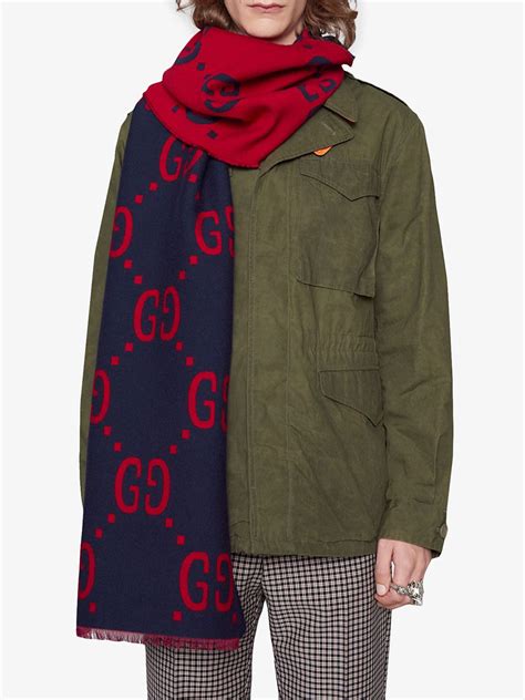 gucci gg jacquard wool silk scarf|original gucci silk scarf.